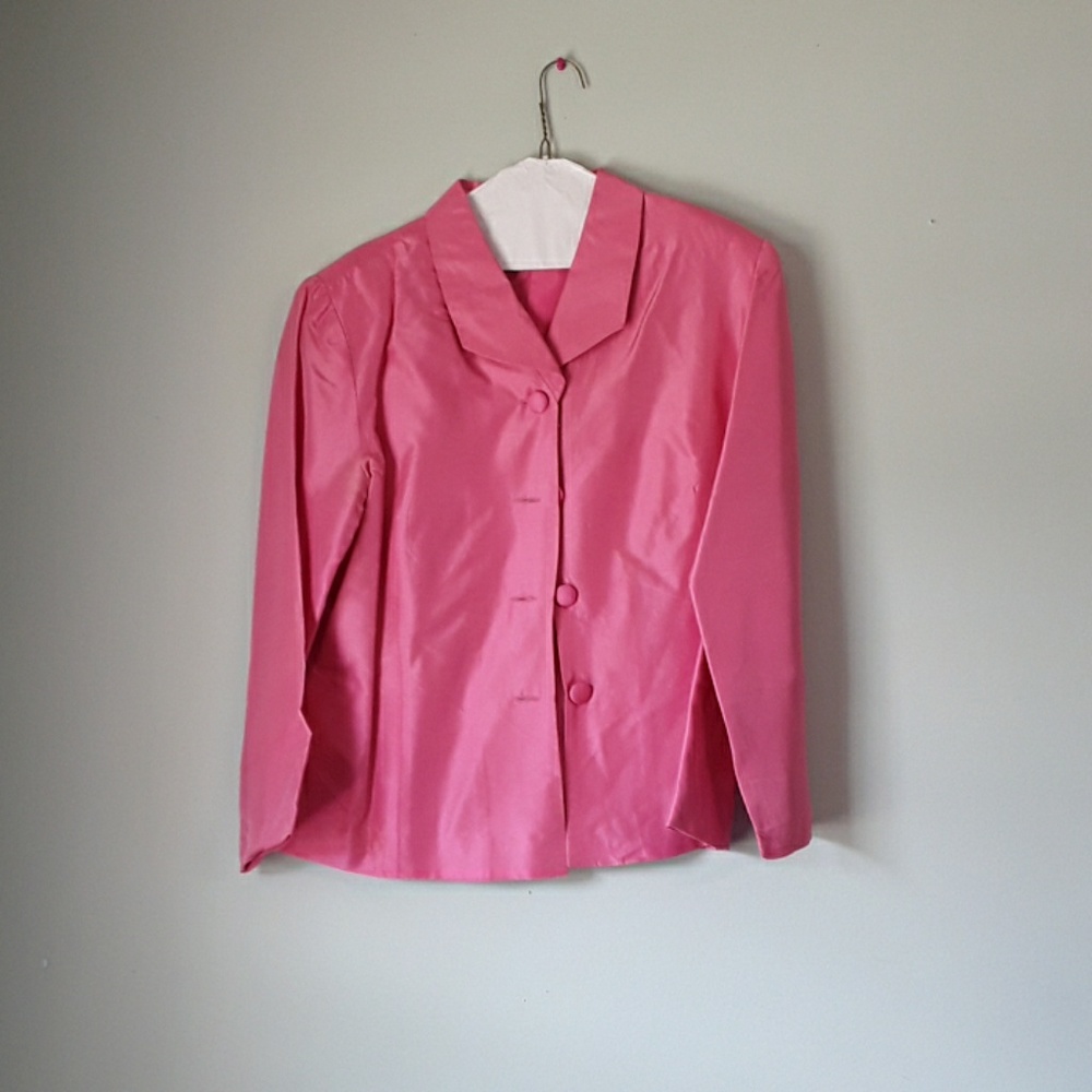 Pink Silk Dress And Jacket - Picture 4 of 5